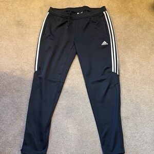Adidas Women’s Charcoal Joggers with White Stripes